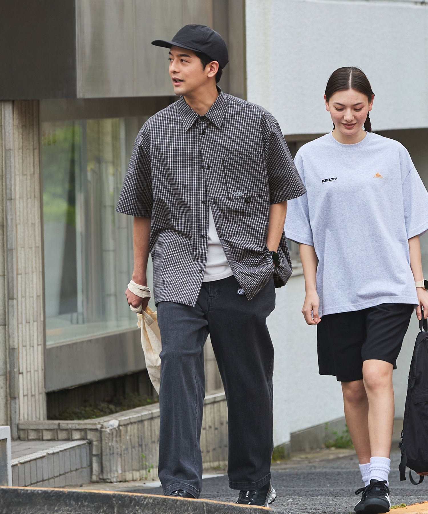 THE CRAFT CREW PRODUCTS / 格紋 泡泡紗 抽繩 短襯衫