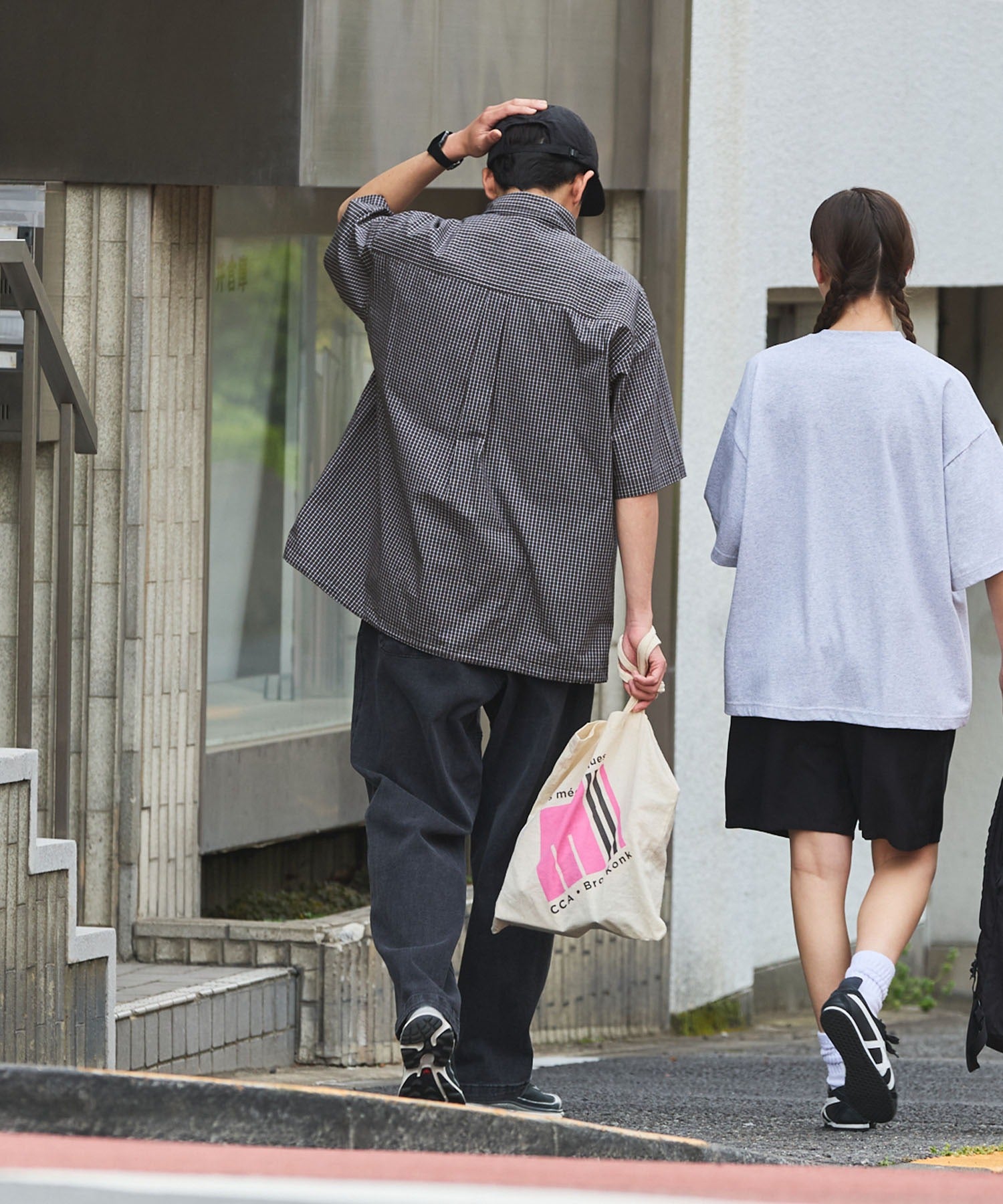 THE CRAFT CREW PRODUCTS / 格紋 泡泡紗 抽繩 短襯衫