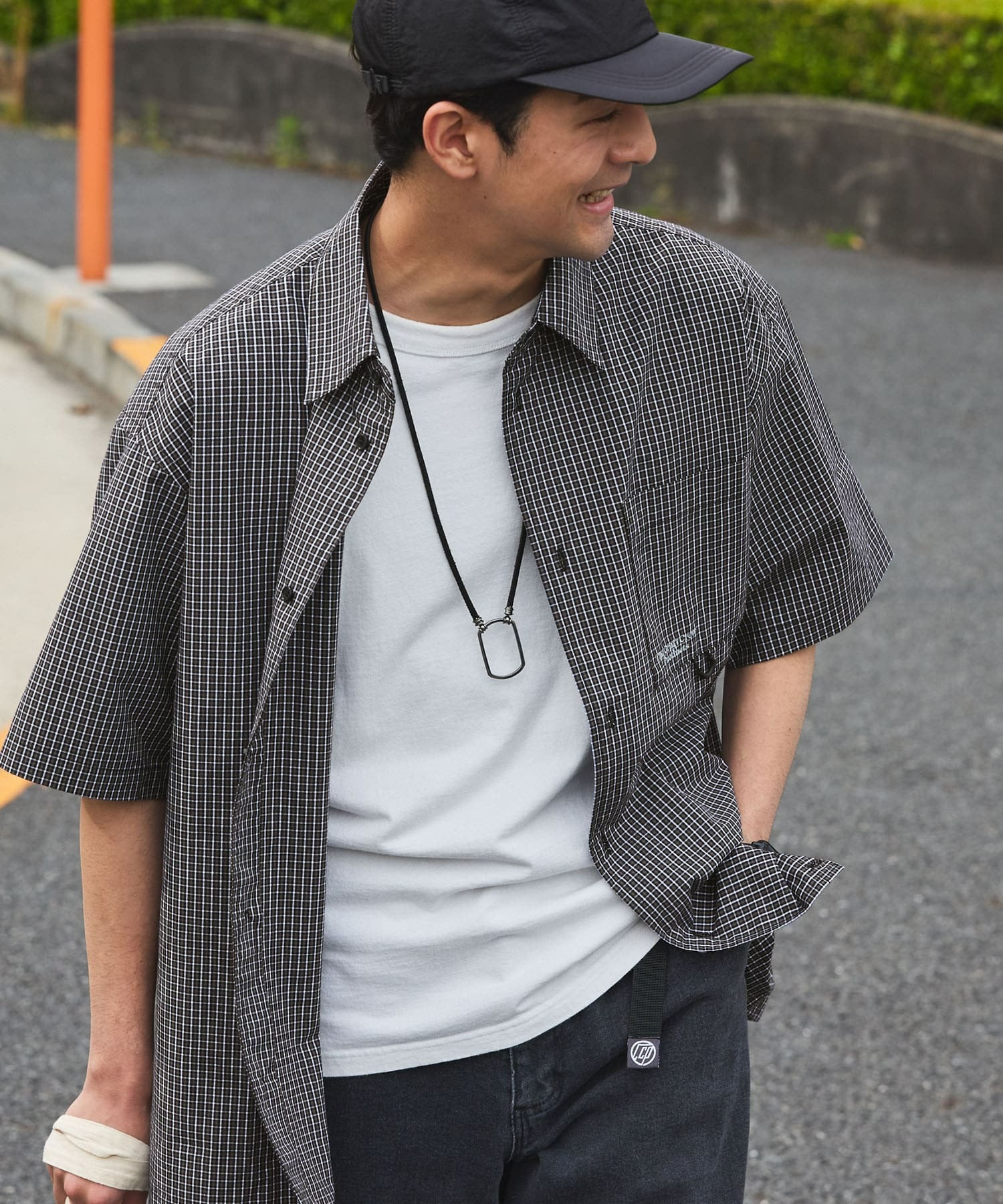 THE CRAFT CREW PRODUCTS / 格紋 泡泡紗 抽繩 短襯衫