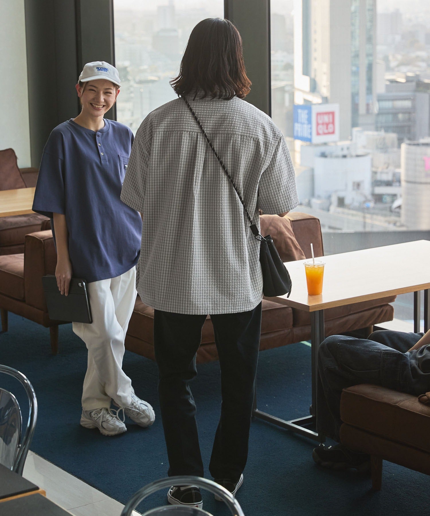 THE CRAFT CREW PRODUCTS / 格紋 泡泡紗 抽繩 短襯衫