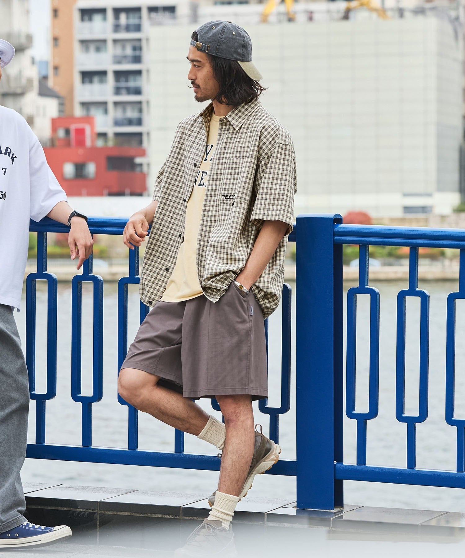 THE CRAFT CREW PRODUCTS / 格紋 泡泡紗 抽繩 短襯衫