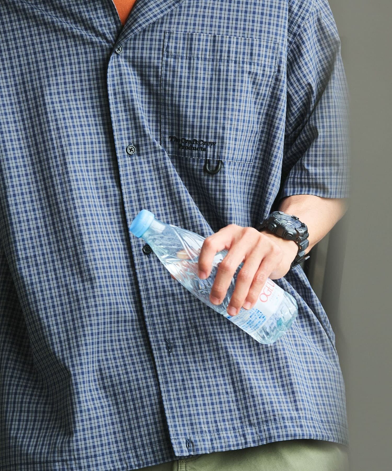 THE CRAFT CREW PRODUCTS / 格紋 泡泡紗 抽繩 短襯衫