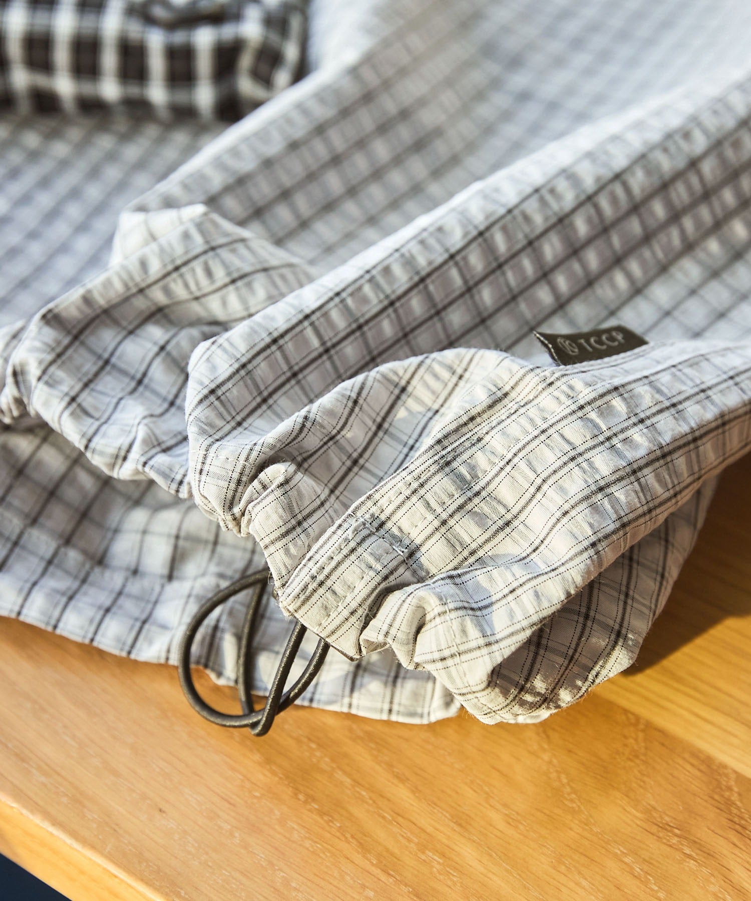 THE CRAFT CREW PRODUCTS / 格紋 泡泡紗 抽繩 短襯衫