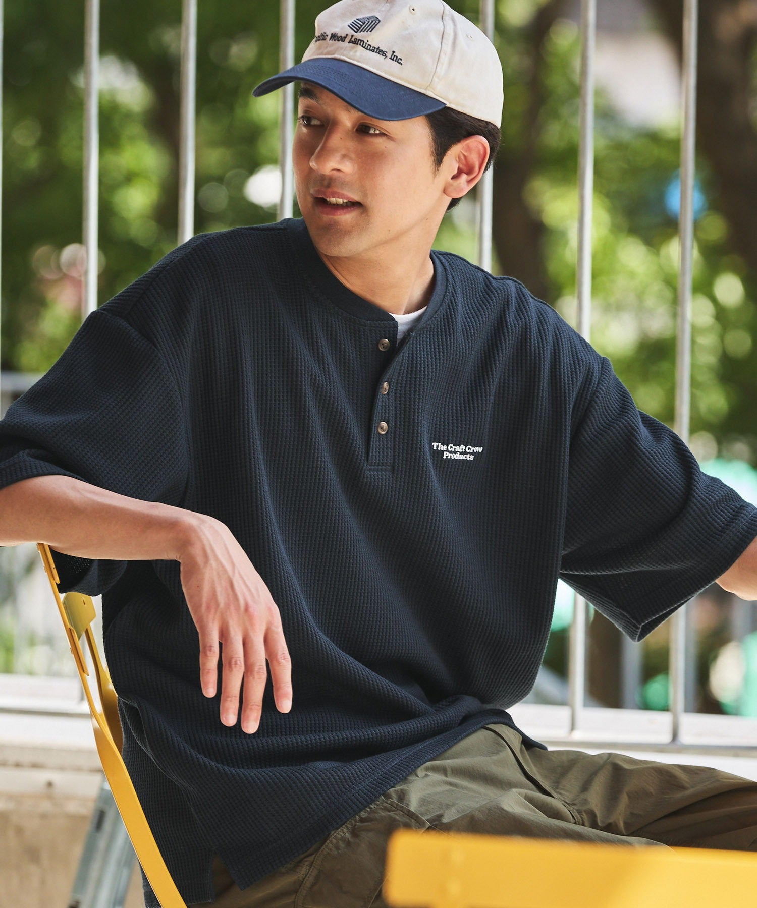 THE CRAFT CREW PRODUCTS / 網眼 抗菌防臭 亨利領短袖T恤