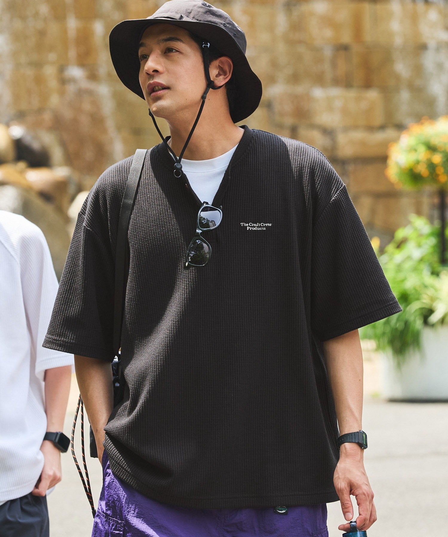 THE CRAFT CREW PRODUCTS / 網眼 抗菌防臭 亨利領短袖T恤