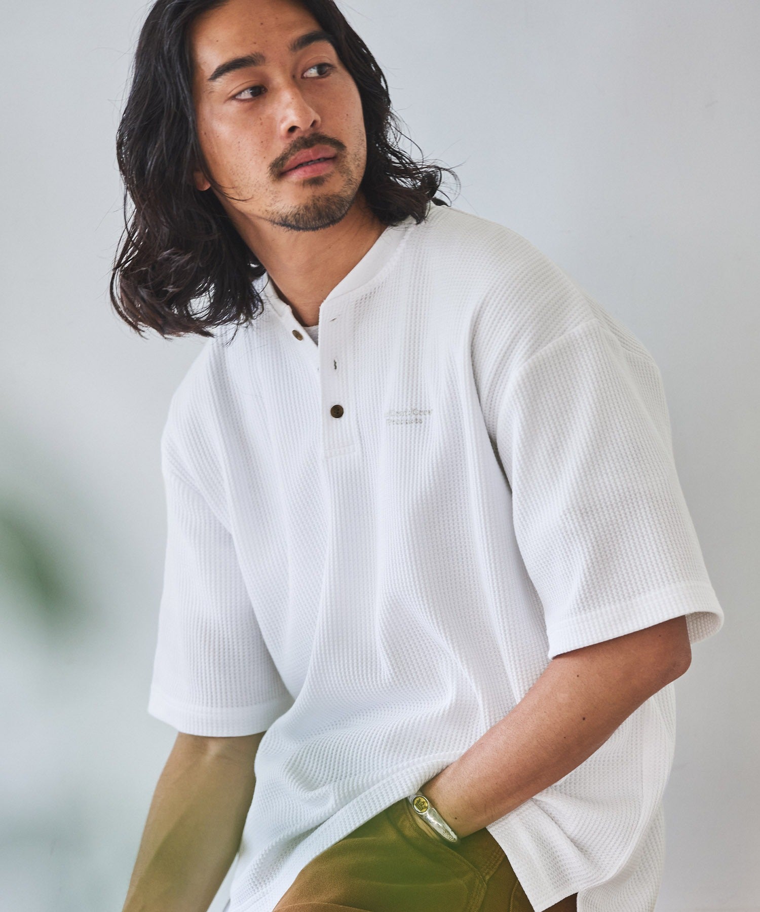 THE CRAFT CREW PRODUCTS / 網眼 抗菌防臭 亨利領短袖T恤