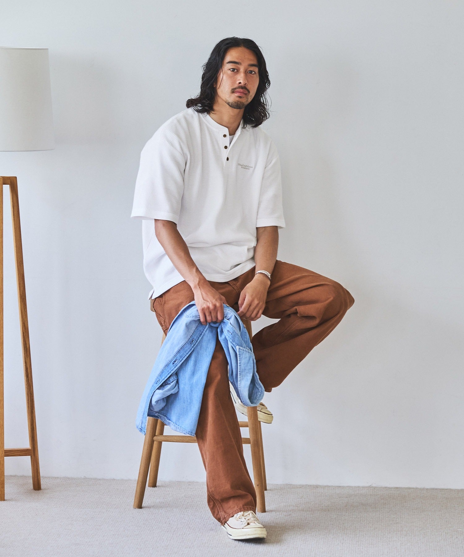 THE CRAFT CREW PRODUCTS / 網眼 抗菌防臭 亨利領短袖T恤