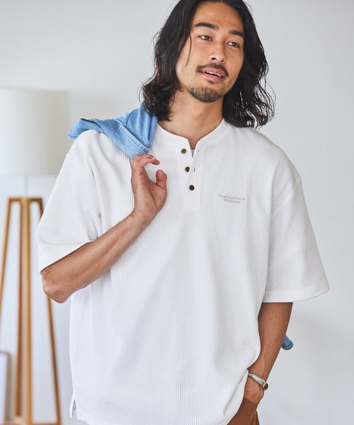 THE CRAFT CREW PRODUCTS / 網眼 抗菌防臭 亨利領短袖T恤