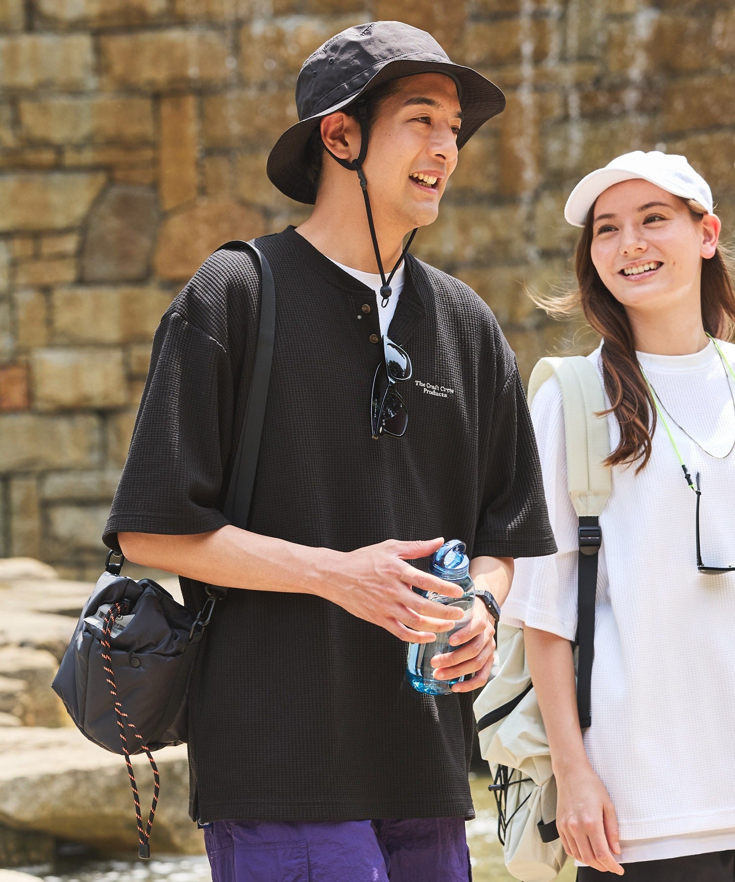 THE CRAFT CREW PRODUCTS / 網眼 抗菌防臭 亨利領短袖T恤