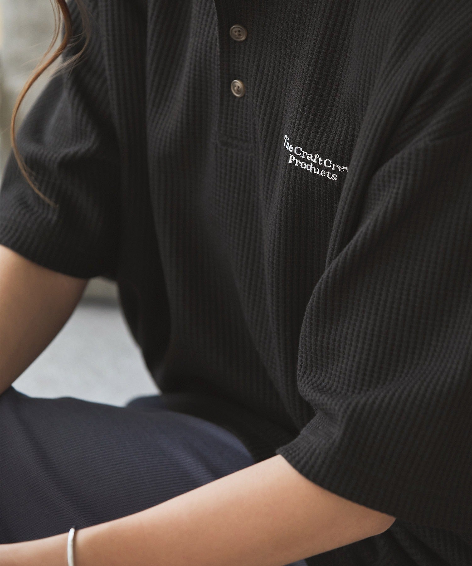 THE CRAFT CREW PRODUCTS / 網眼 抗菌防臭 亨利領短袖T恤