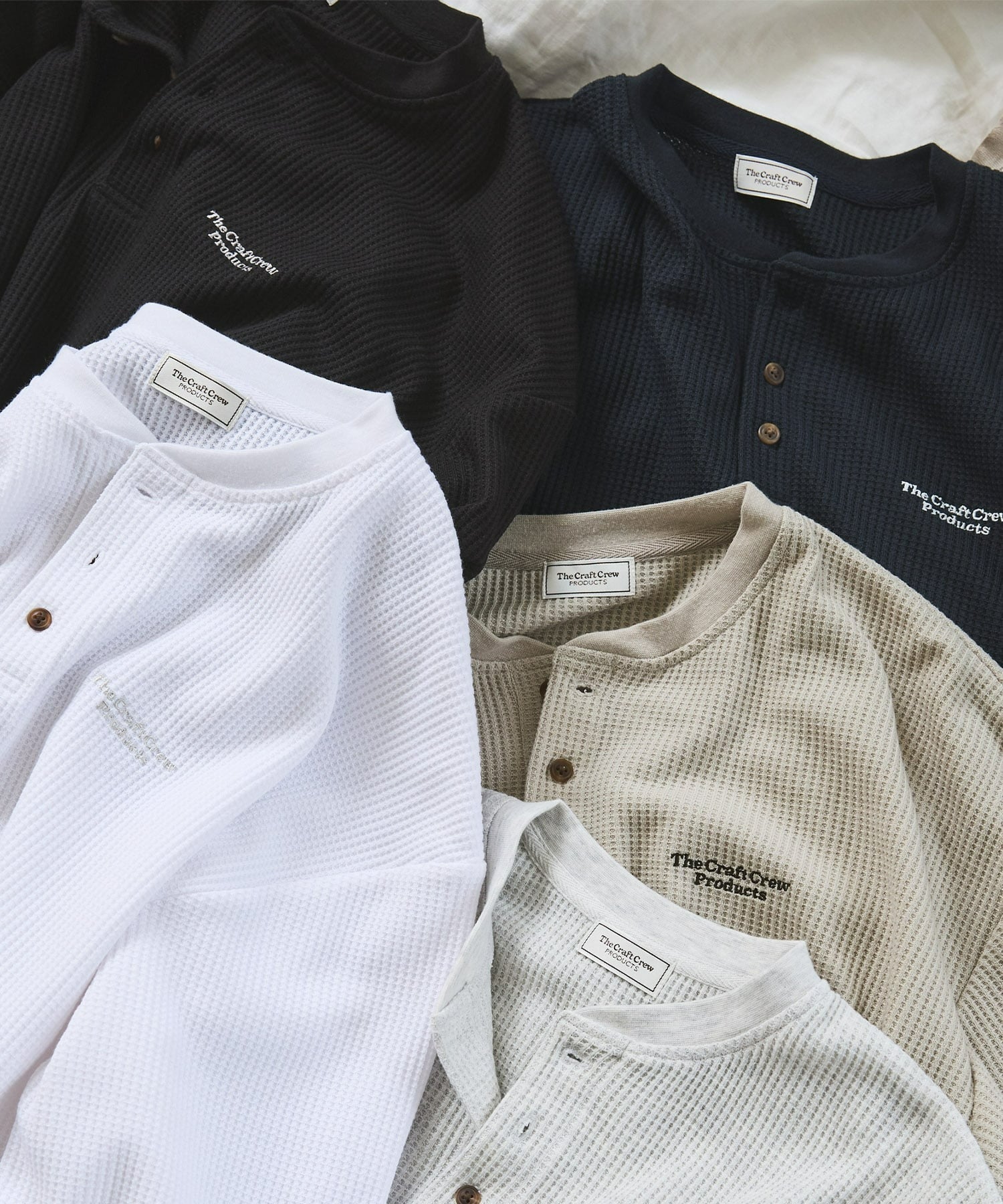 THE CRAFT CREW PRODUCTS / 網眼 抗菌防臭 亨利領短袖T恤