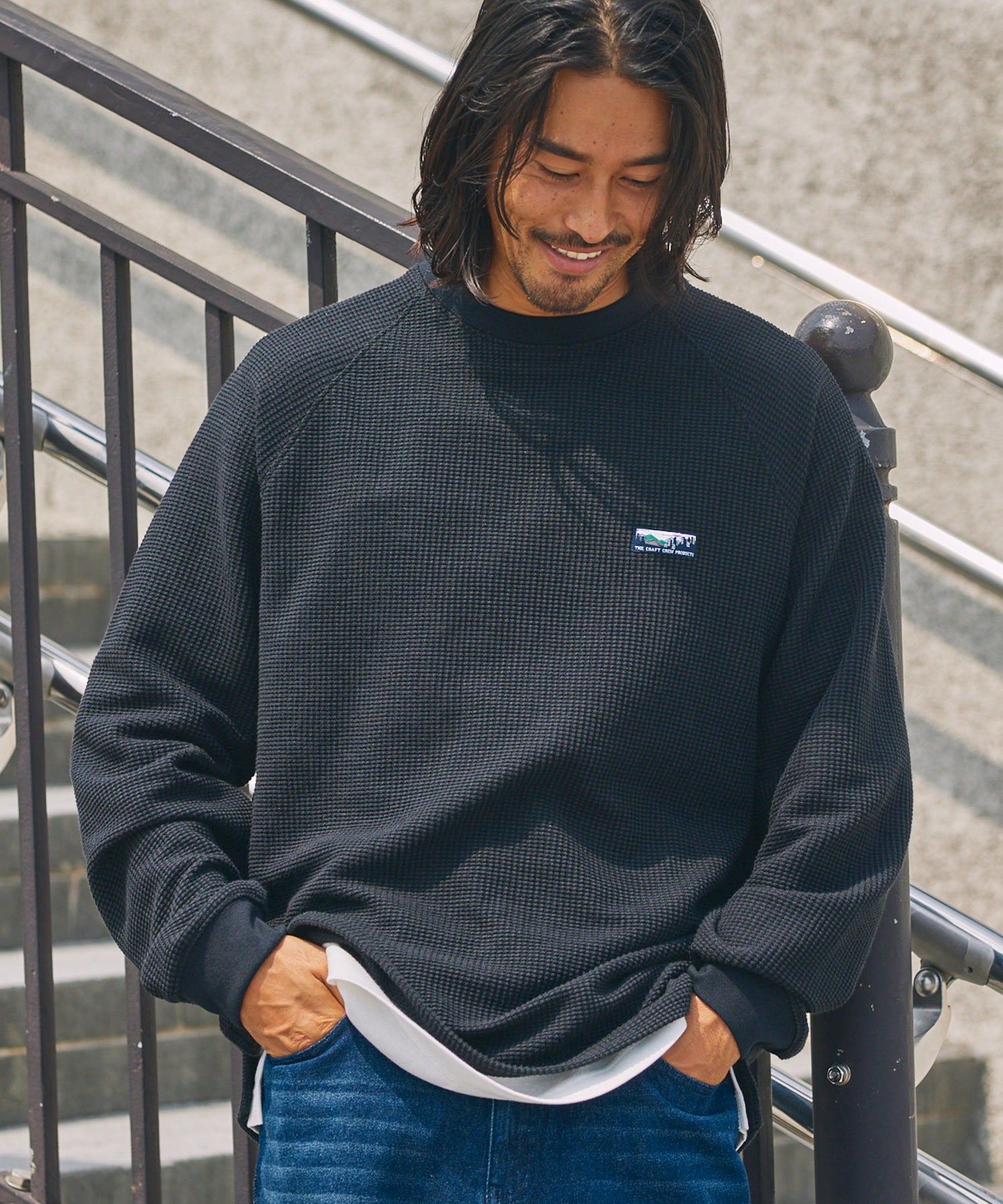 THE CRAFT CREW PRODUCTS / 抗菌 重磅立體織紋 長袖T恤