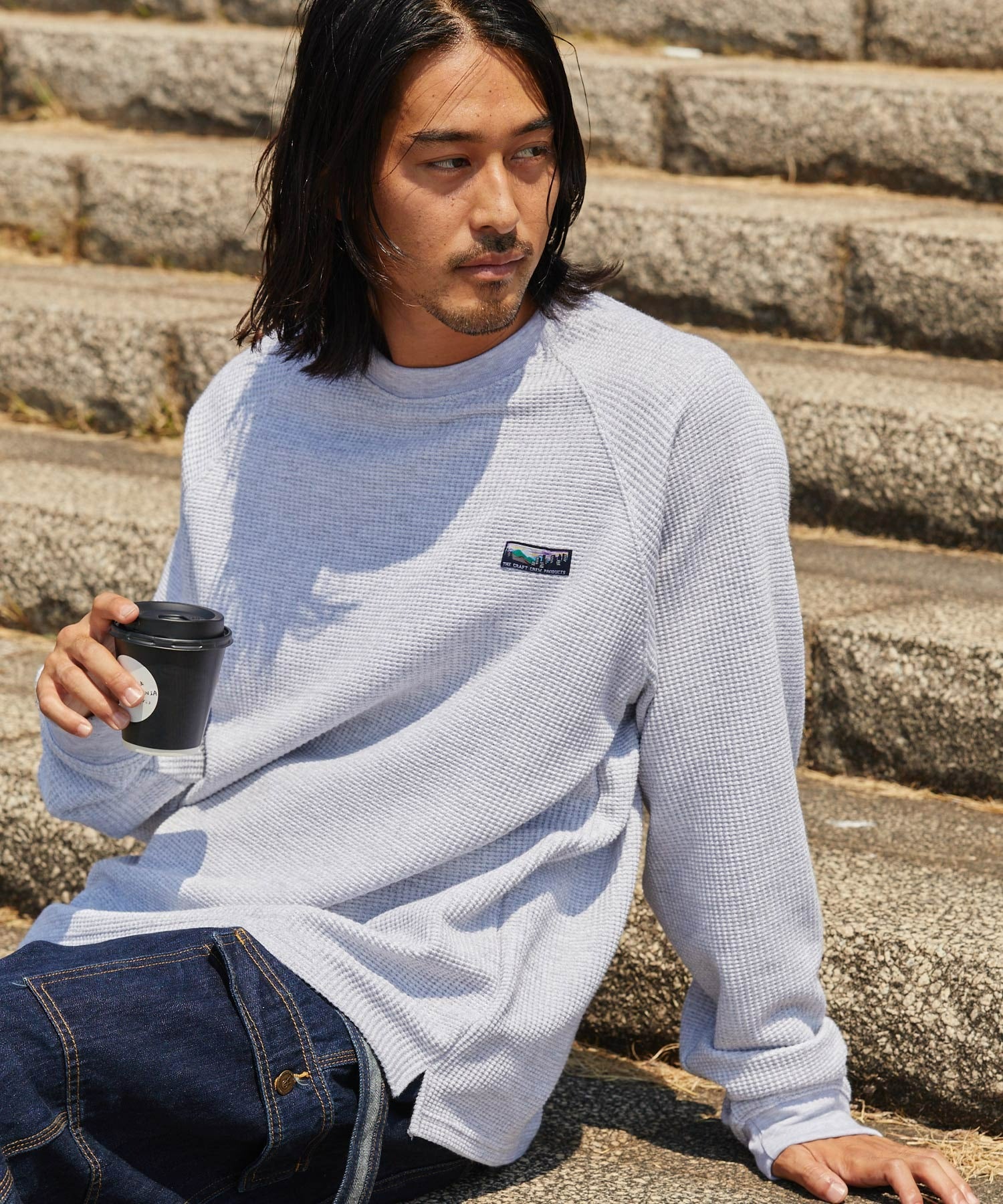 THE CRAFT CREW PRODUCTS / 抗菌 重磅立體織紋 長袖T恤