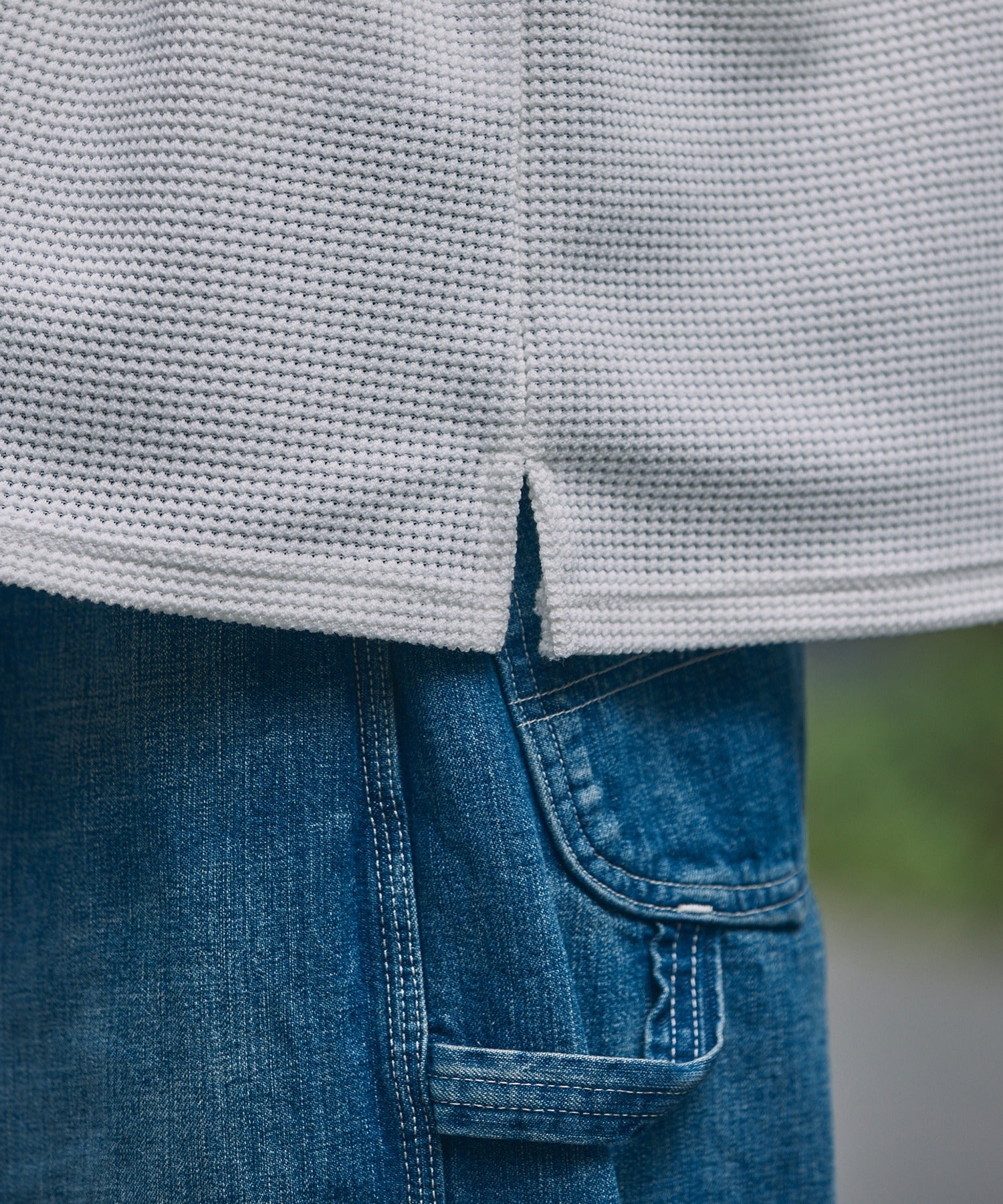 THE CRAFT CREW PRODUCTS / 抗菌 華夫格 亨利領 長袖T恤