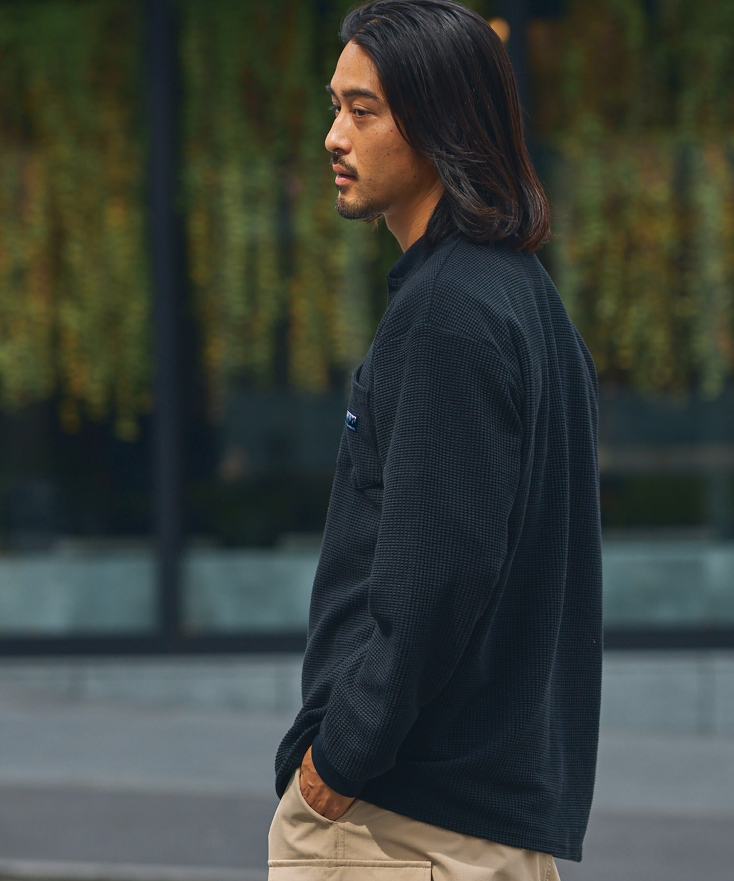 THE CRAFT CREW PRODUCTS / 抗菌 華夫格 亨利領 長袖T恤