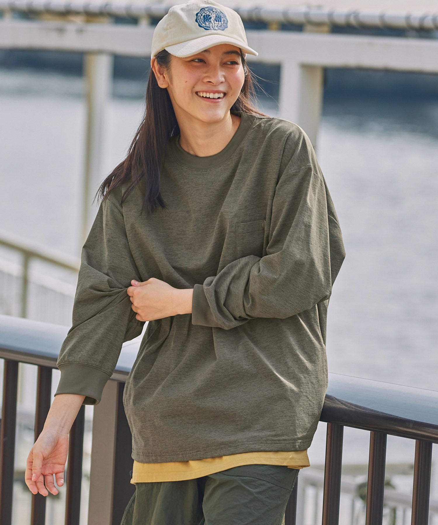 THE CRAFT CREW PRODUCTS  / 抗UV吸濕速乾抽繩機能 長袖T恤