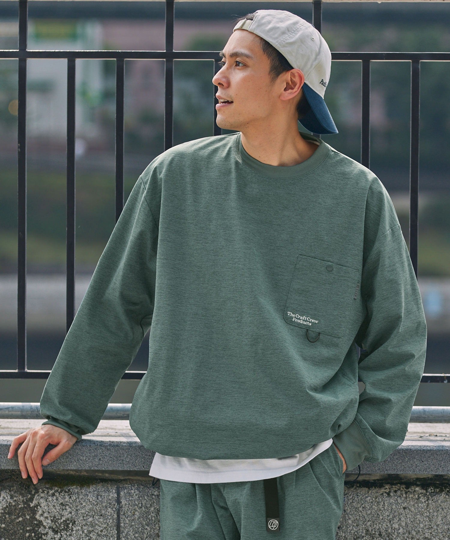 THE CRAFT CREW PRODUCTS  / 抗UV吸濕速乾抽繩機能 長袖T恤