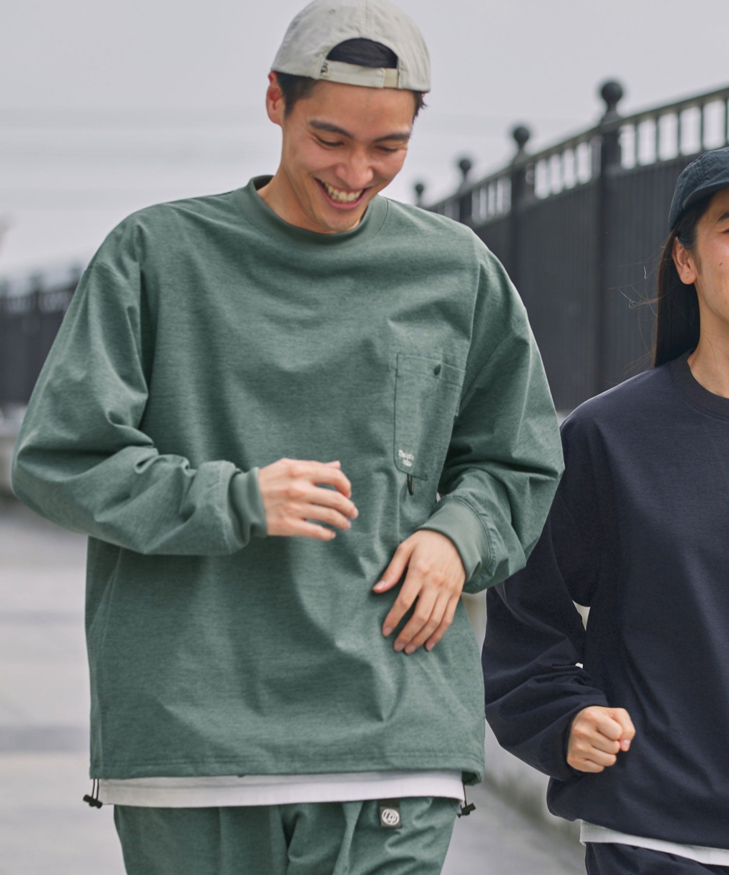 THE CRAFT CREW PRODUCTS / 抗UV吸濕速乾抽繩機能 長袖T恤