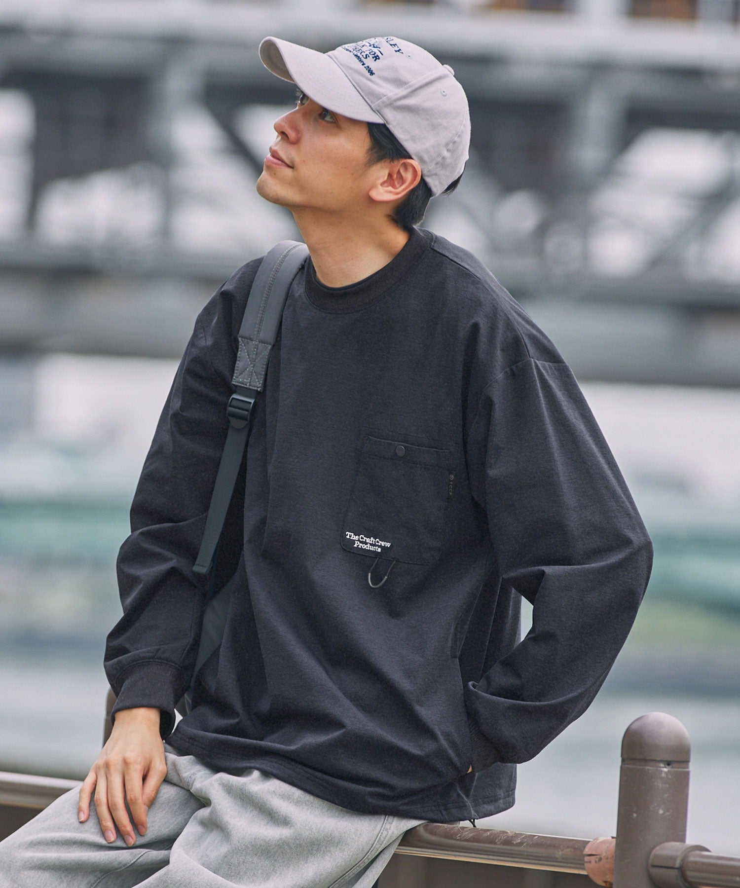 THE CRAFT CREW PRODUCTS  / 抗UV吸濕速乾抽繩機能 長袖T恤