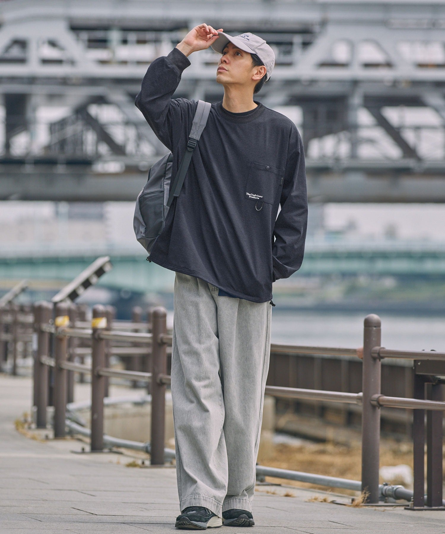 THE CRAFT CREW PRODUCTS  / 抗UV吸濕速乾抽繩機能 長袖T恤