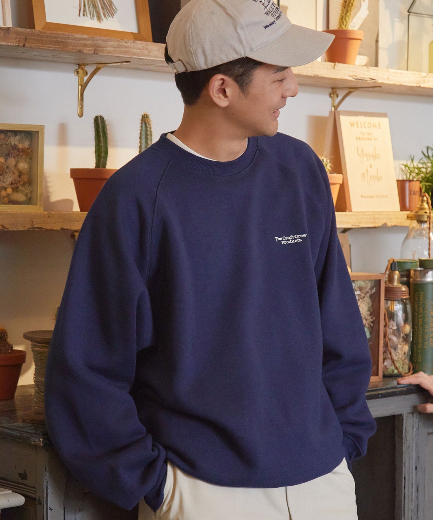 THE CRAFT CREW PRODUCTS / 針織 刺繡 抽繩 內刷毛 圓領衫