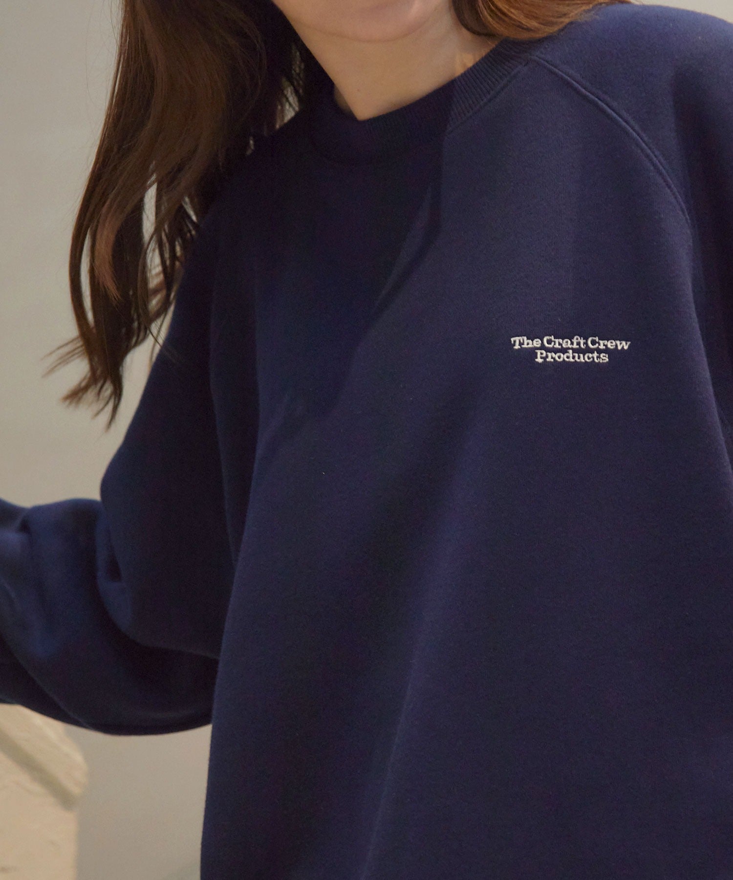 THE CRAFT CREW PRODUCTS / 針織 刺繡 抽繩 內刷毛 圓領衫