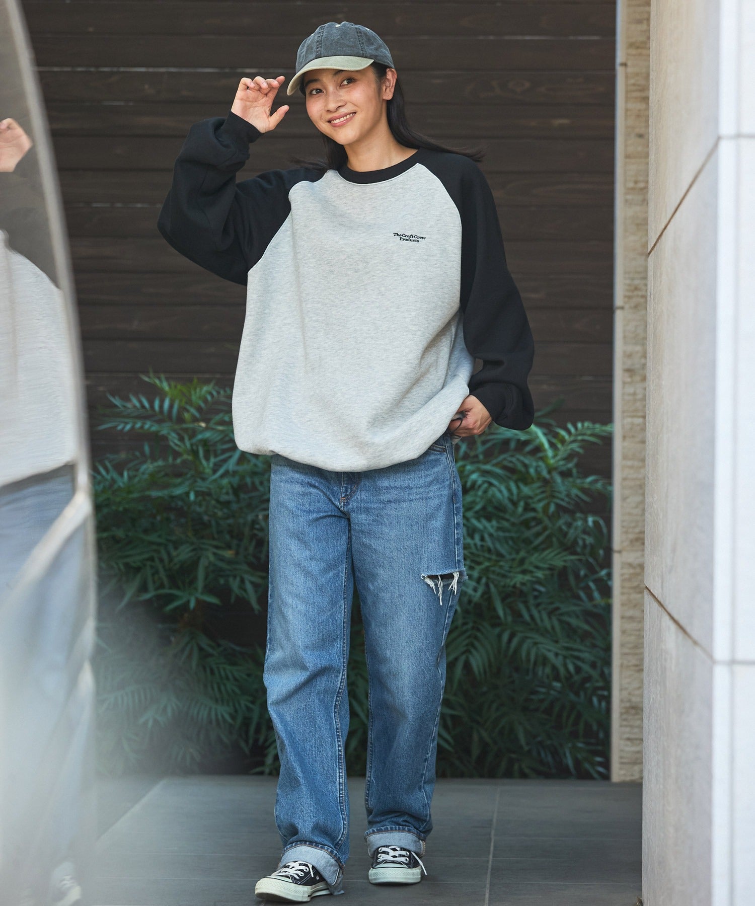 THE CRAFT CREW PRODUCTS / 針織 刺繡 抽繩 內刷毛 圓領衫