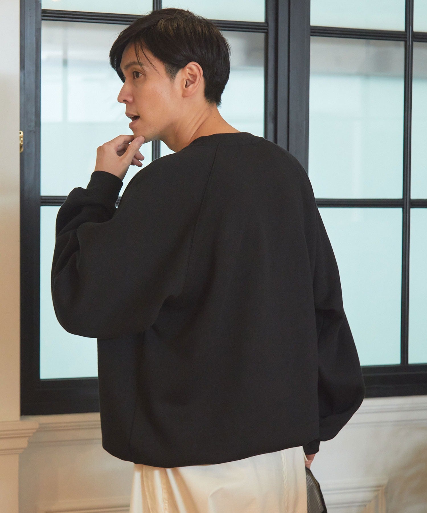 THE CRAFT CREW PRODUCTS / 針織 刺繡 抽繩 內刷毛 圓領衫