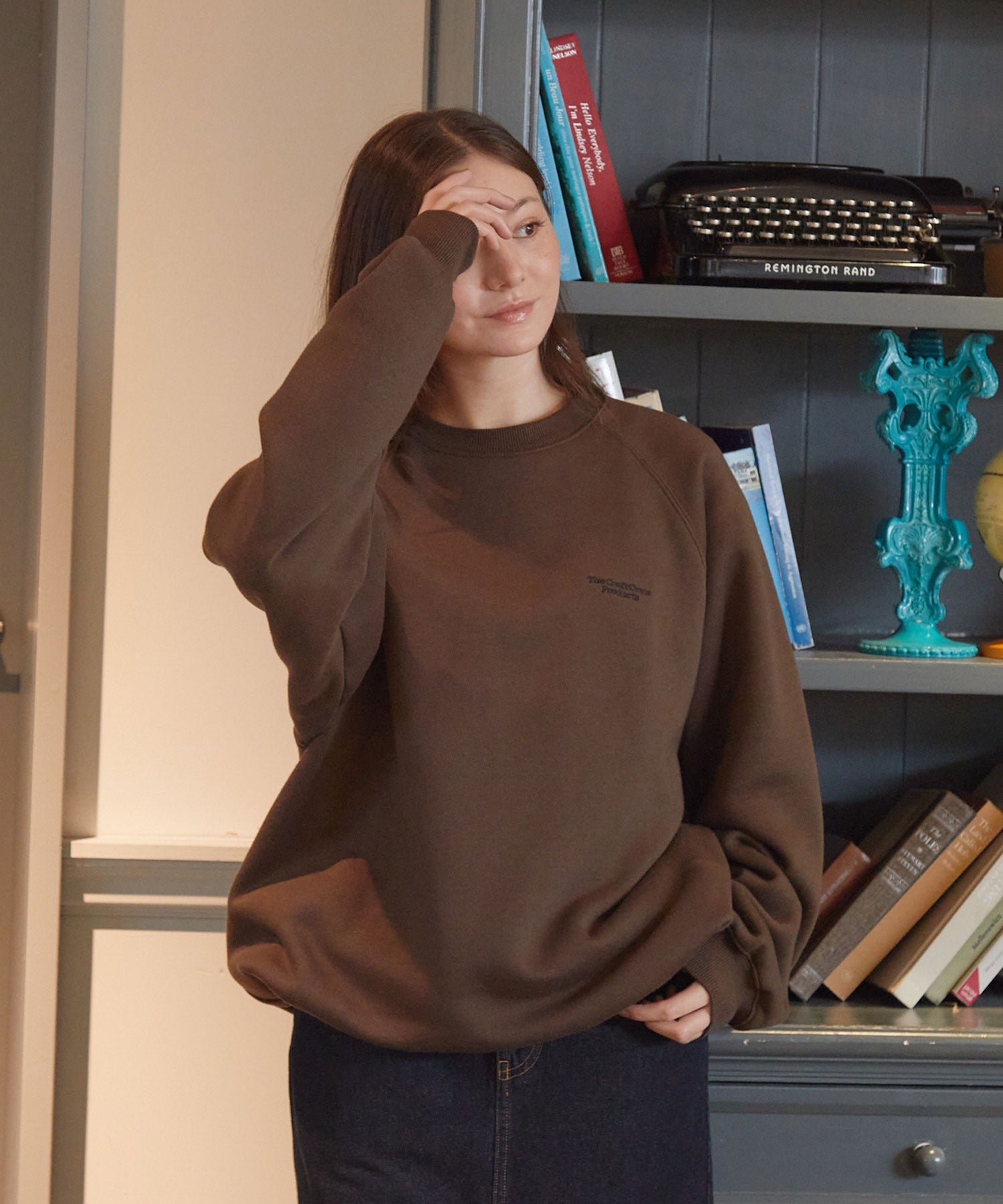 THE CRAFT CREW PRODUCTS / 針織 刺繡 抽繩 內刷毛 圓領衫