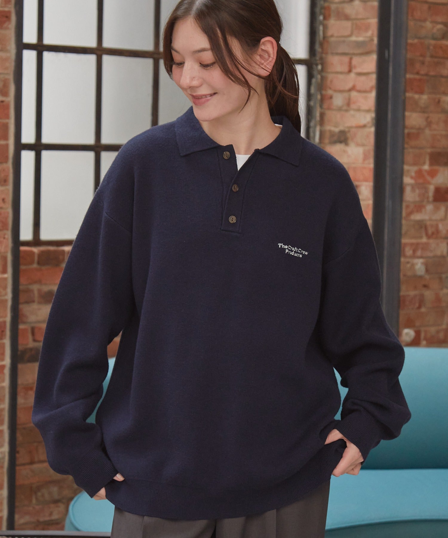 THE CRAFT CREW PRODUCTS / 抗起毛球 針織 Polo 衫