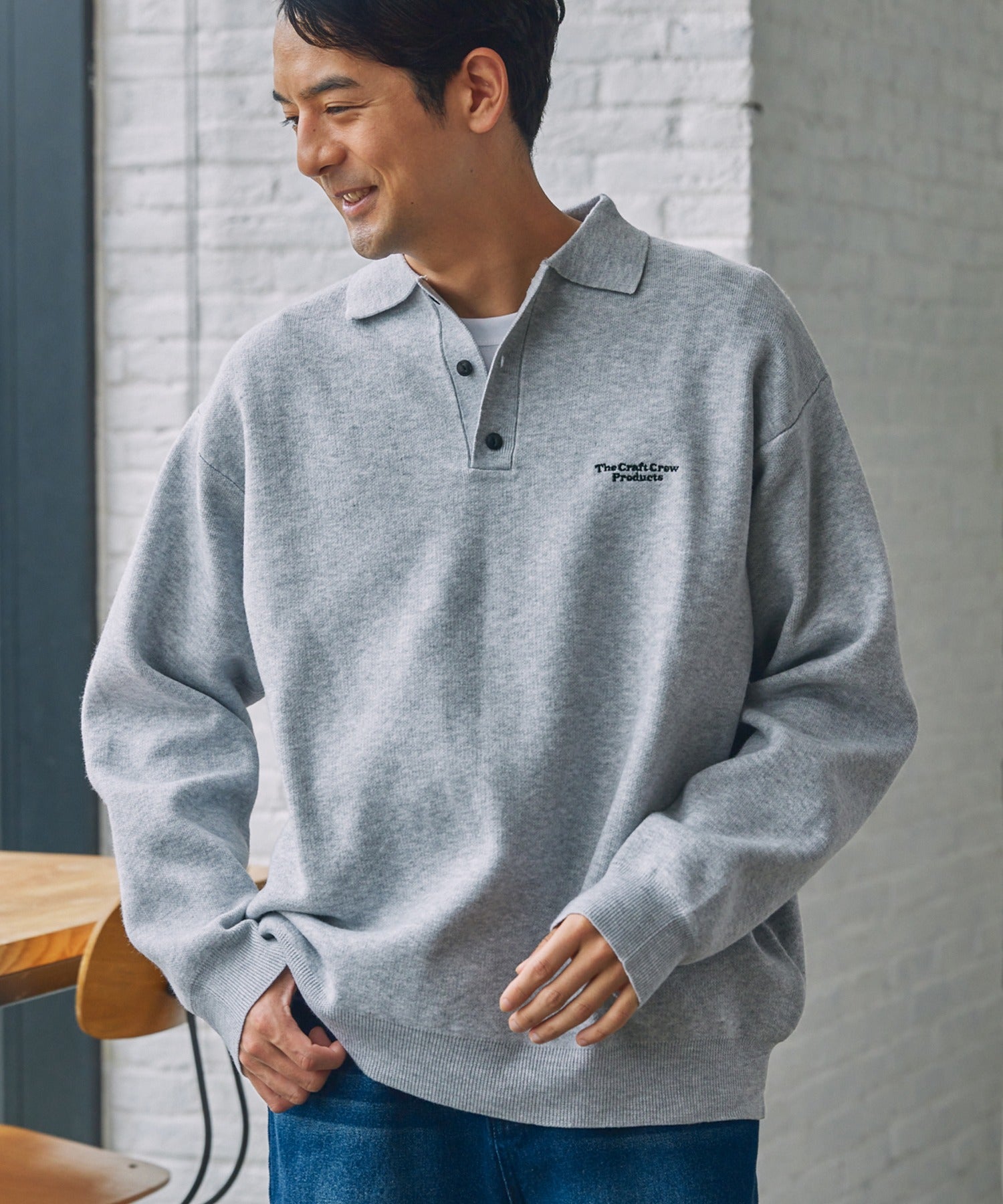 THE CRAFT CREW PRODUCTS / 抗起毛球 針織 Polo 衫
