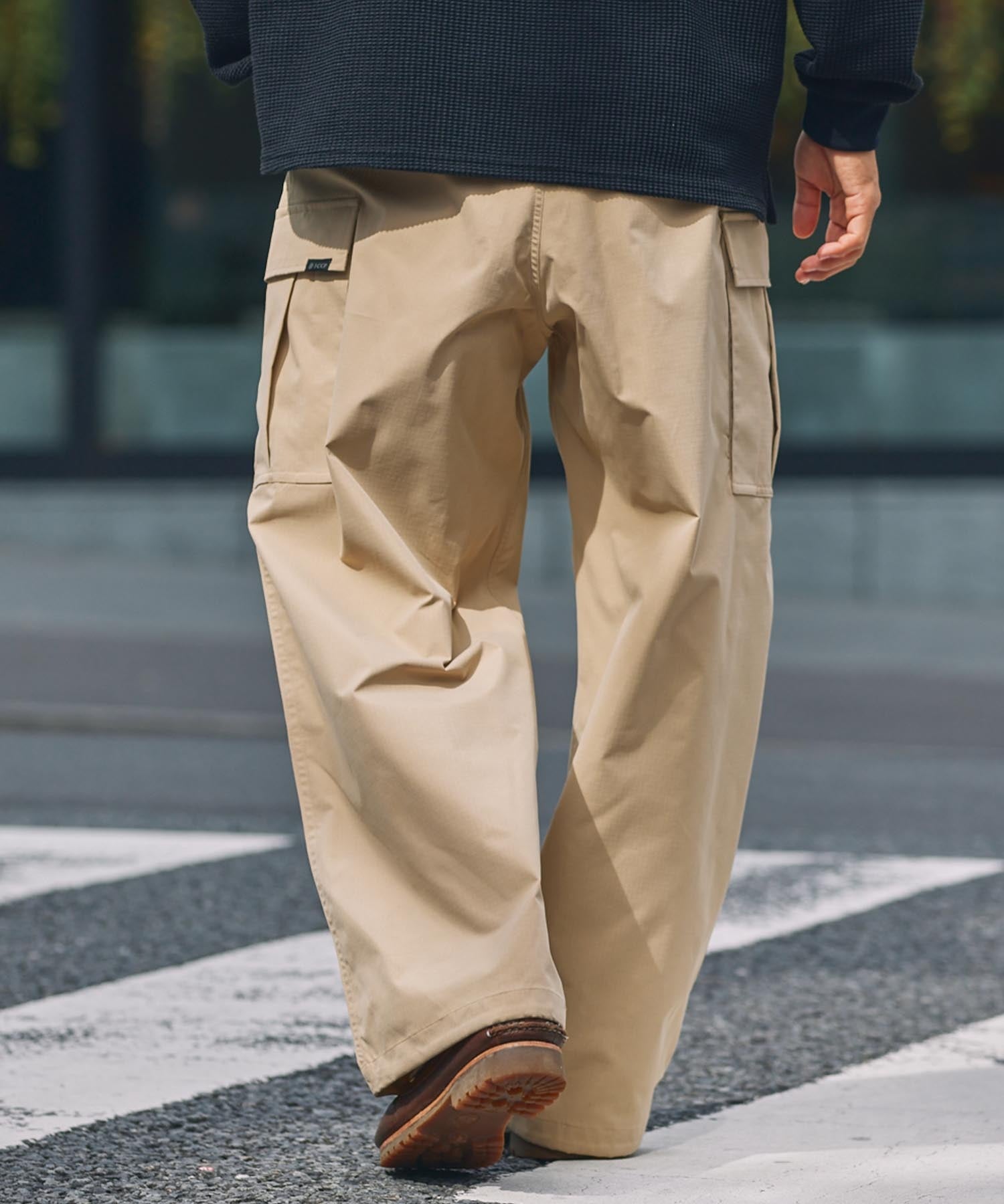 THE CRAFT CREW PRODUCTS / 機能抽繩 彈力 寬直筒 工作褲