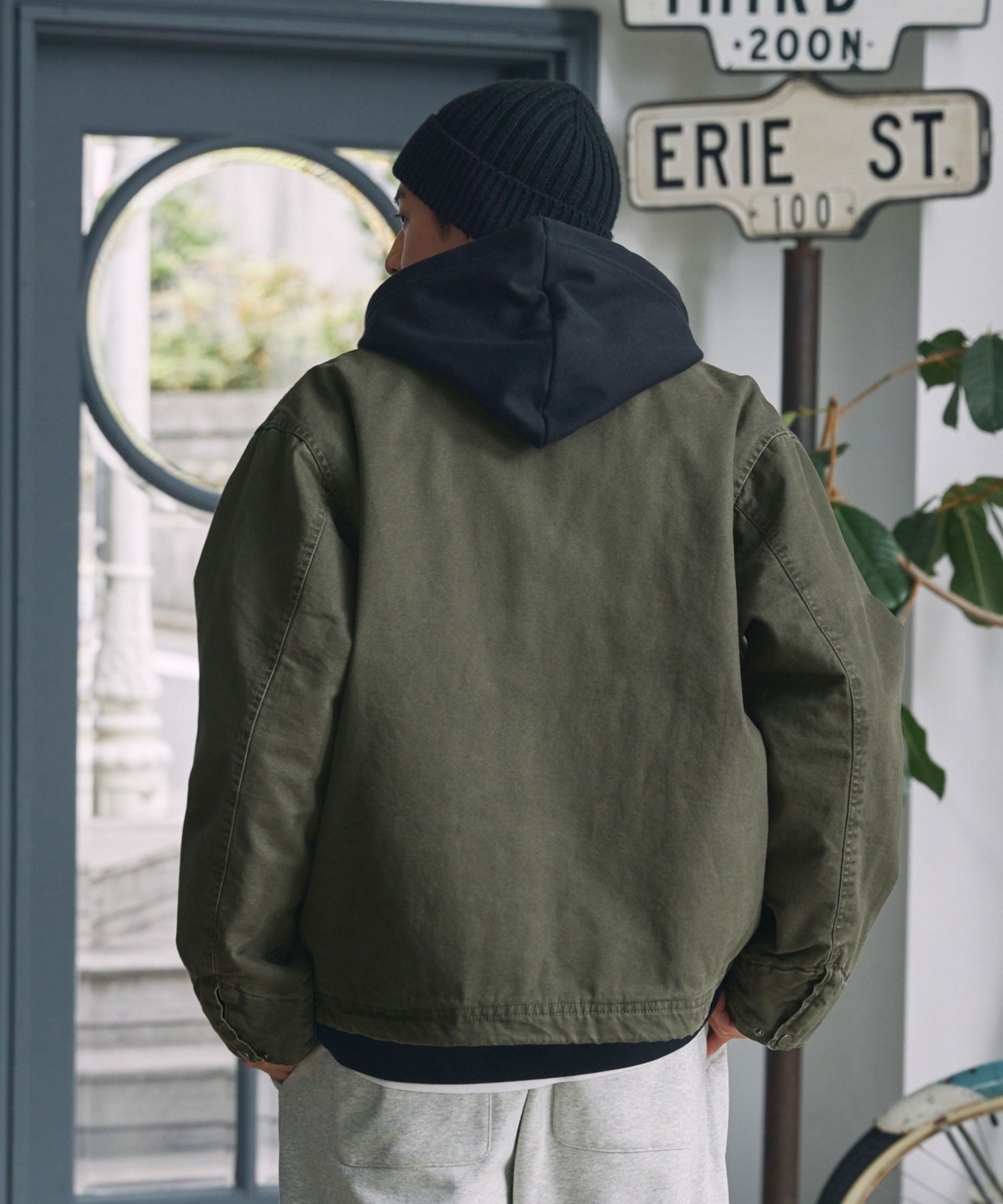 THE CRAFT CREW PRODUCTS / 仿舊水洗 兩用立領束口 中棉 外套