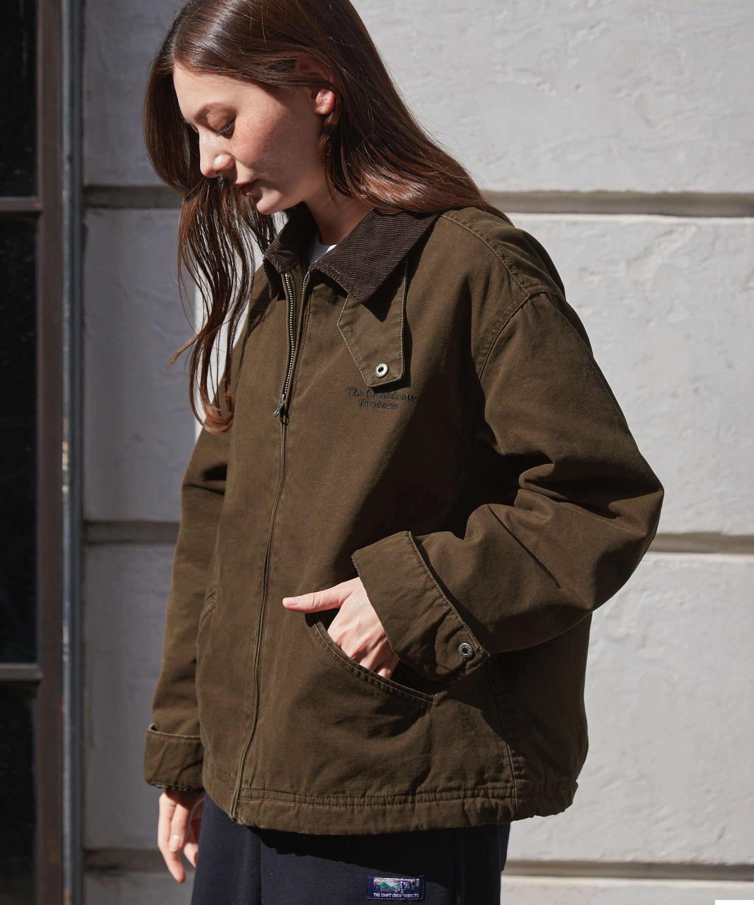 THE CRAFT CREW PRODUCTS / 仿舊水洗 兩用立領束口 中棉 外套