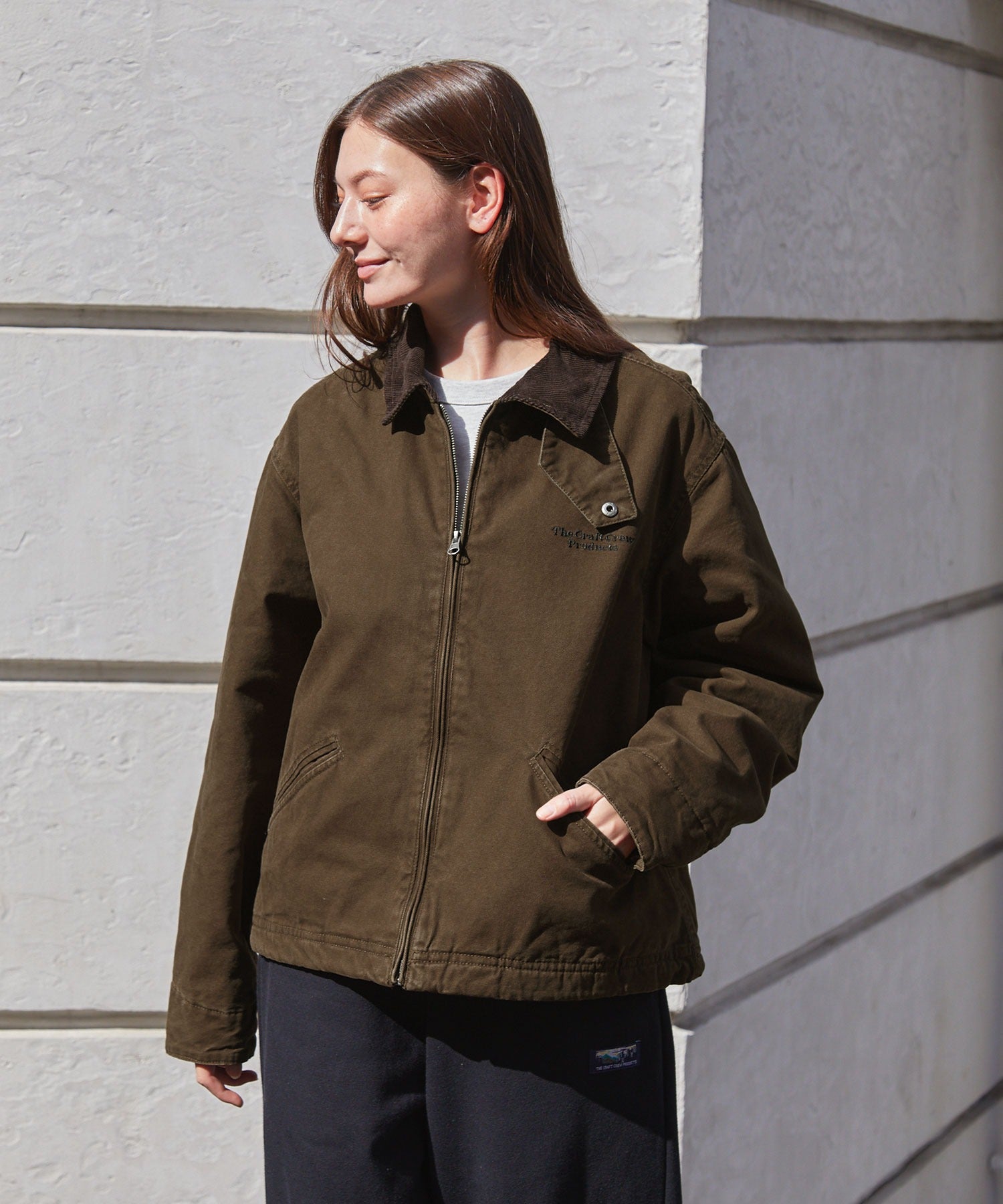 THE CRAFT CREW PRODUCTS / 仿舊水洗 兩用立領束口 中棉 外套