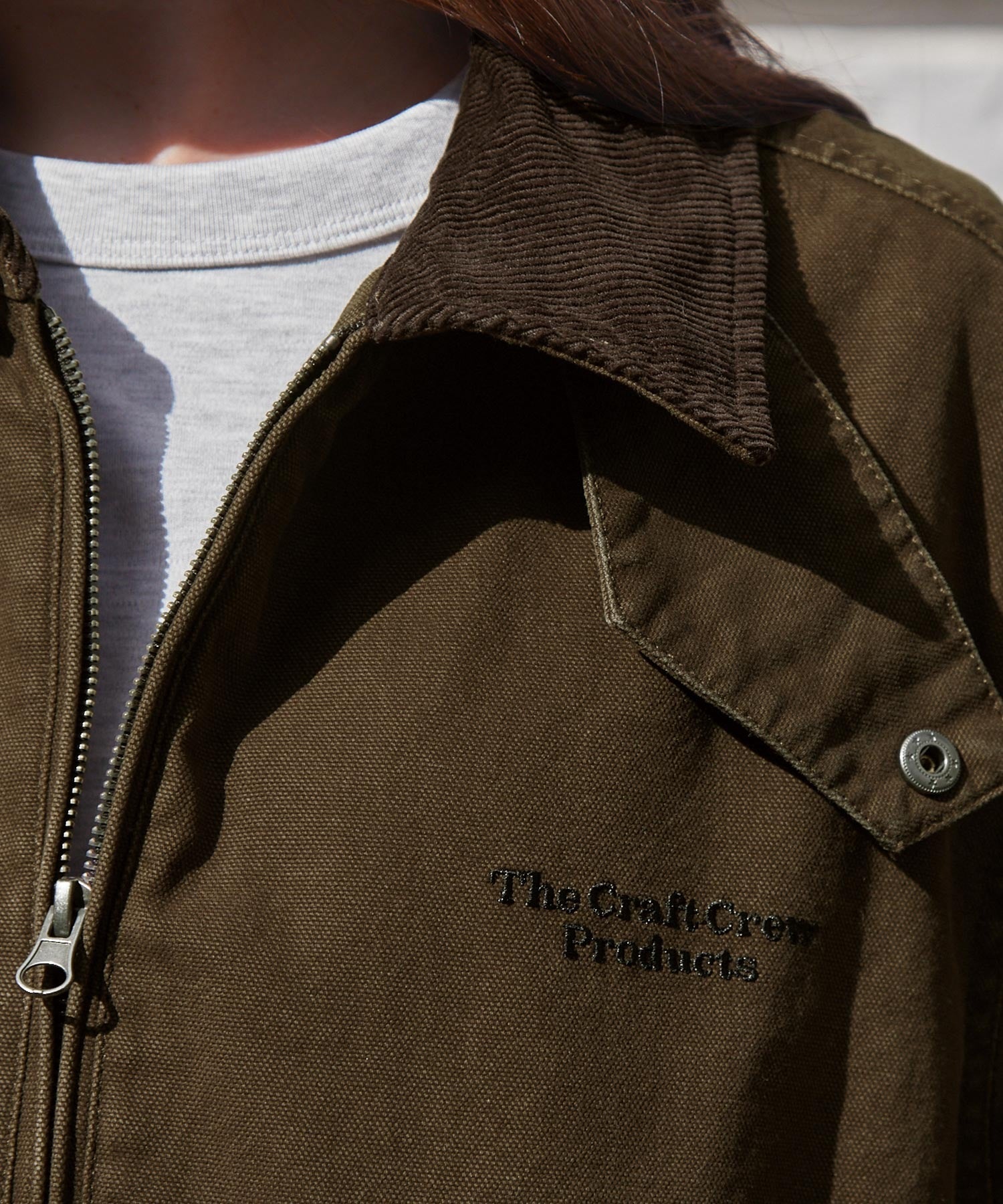 THE CRAFT CREW PRODUCTS / 仿舊水洗 兩用立領束口 中棉 外套