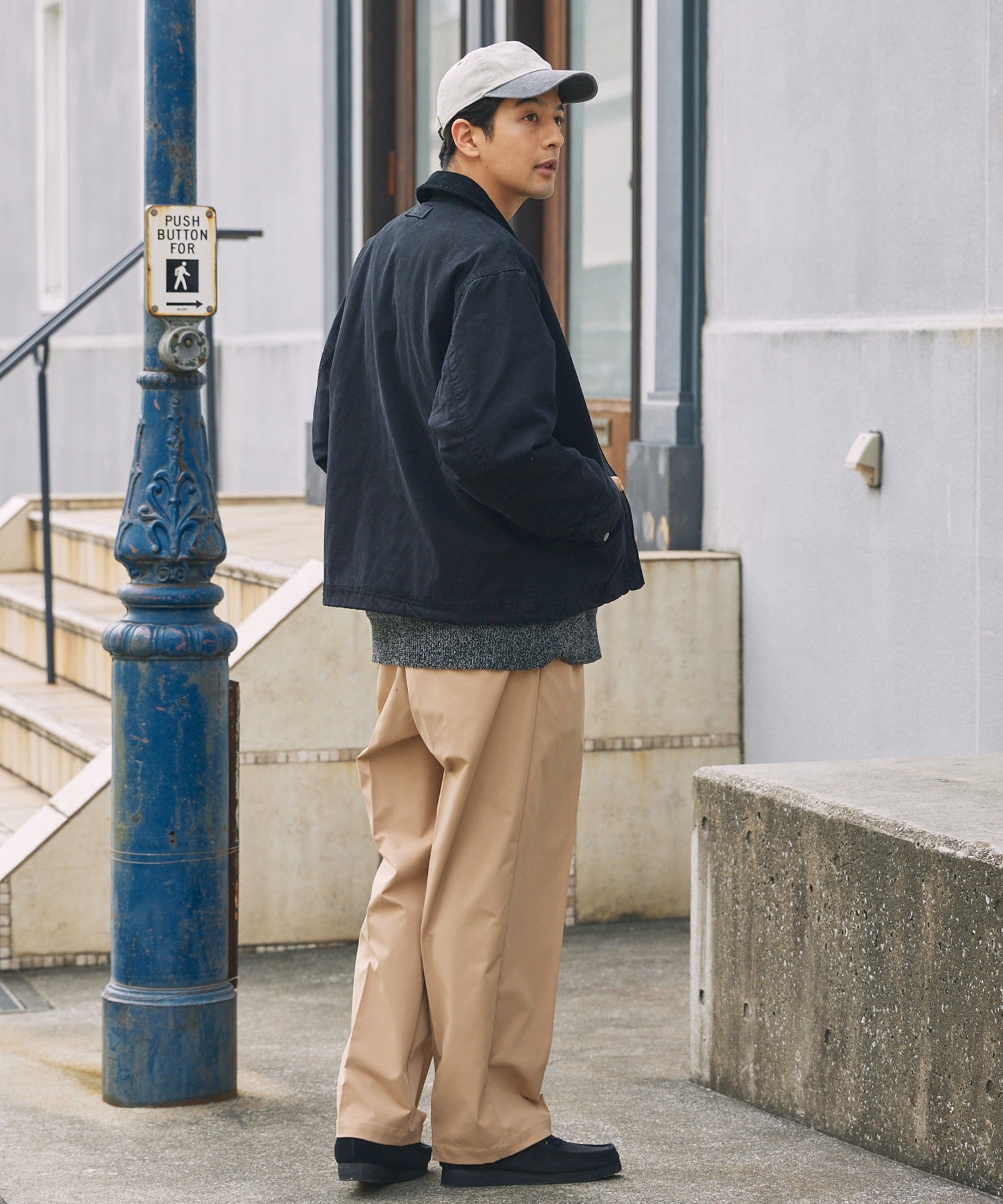 THE CRAFT CREW PRODUCTS / 仿舊水洗 兩用立領束口 中棉 外套