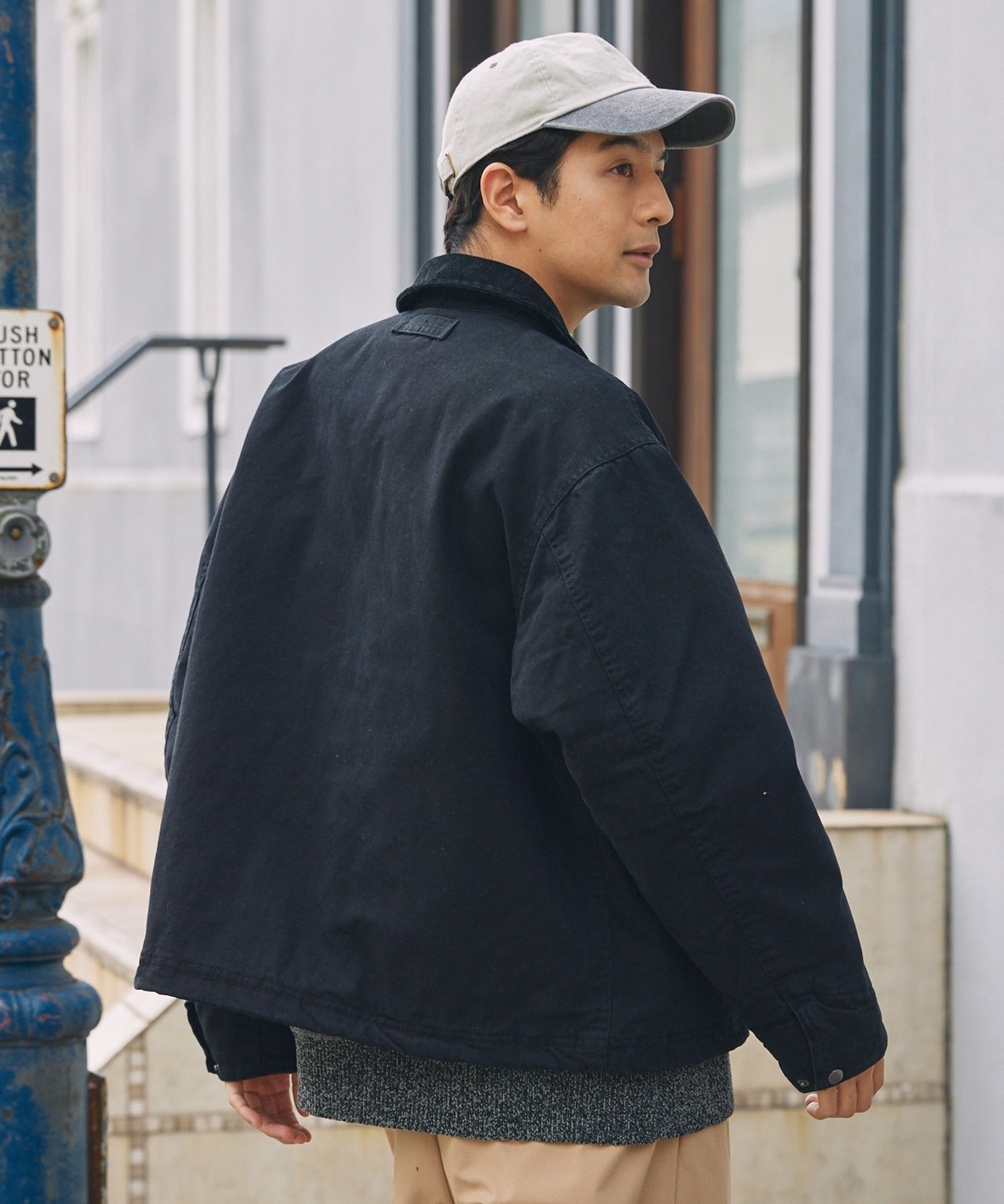 THE CRAFT CREW PRODUCTS / 仿舊水洗 兩用立領束口 中棉 外套