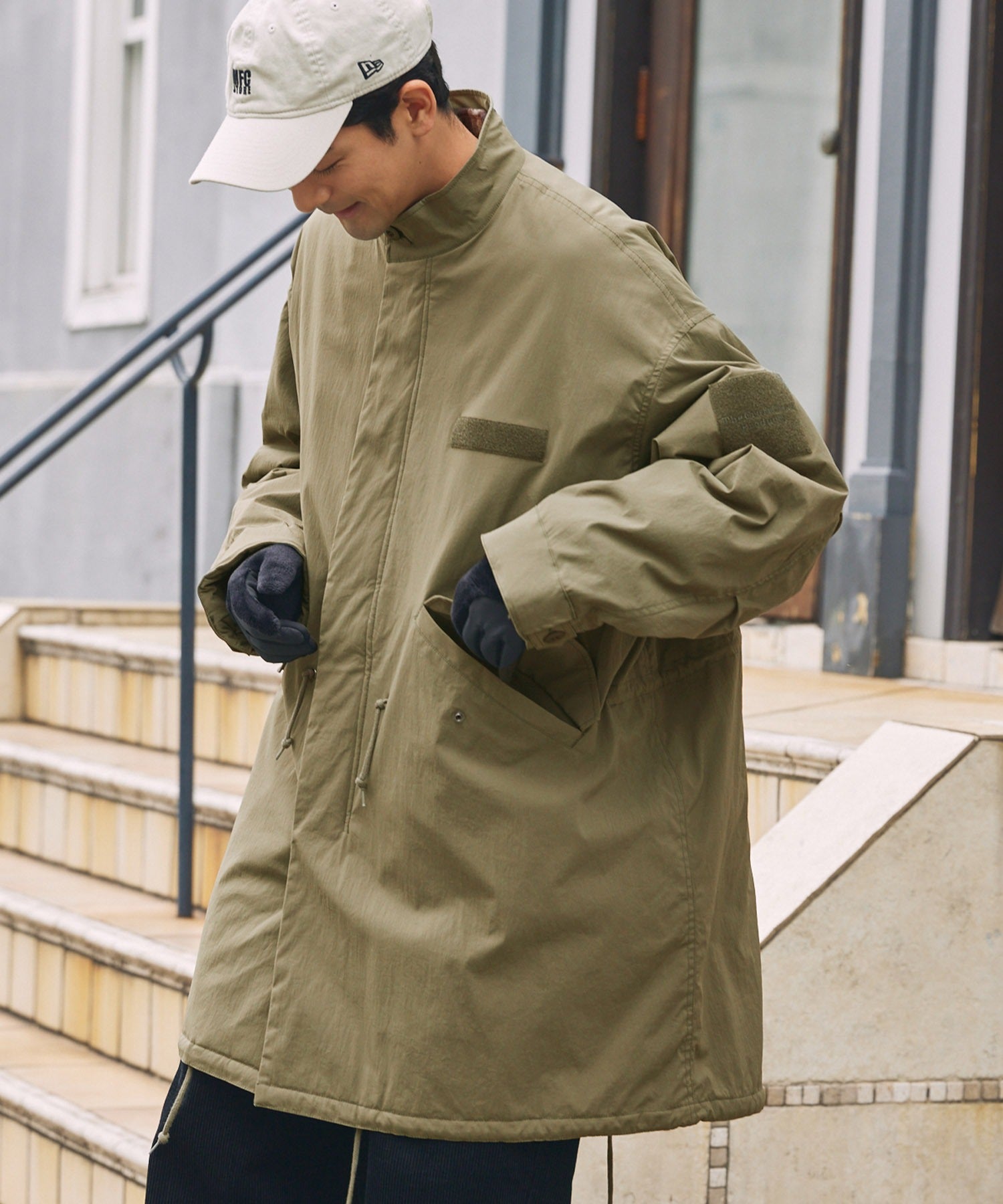 THE CRAFT CREW PRODUCTS / 防潑水尼龍 中綿 長版外套