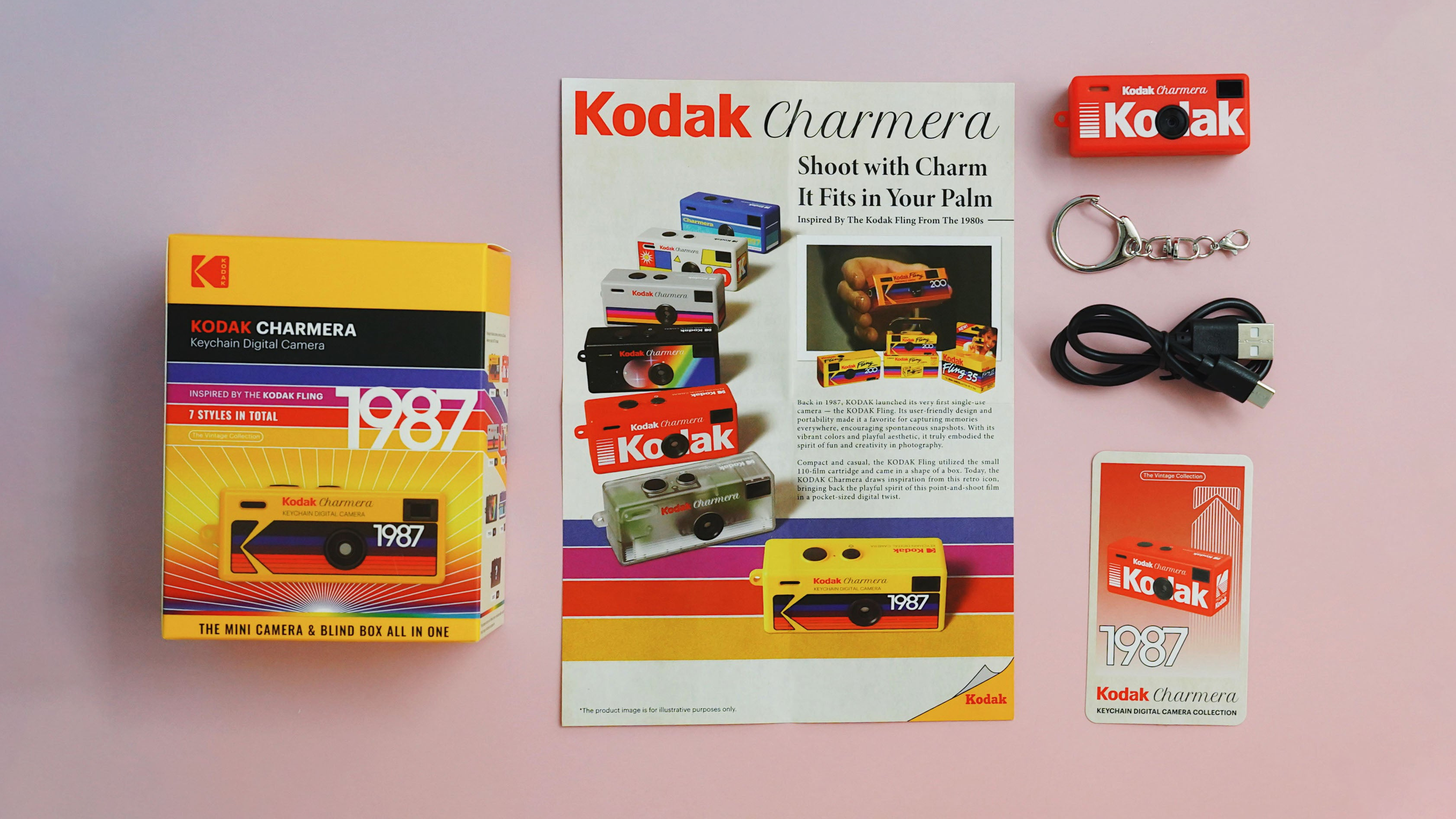 (現貨) KODAK CHARMERA
Keychain Digital Camera Blind Box Collection / 數位微型口袋相機(隨機盲盒限定版)