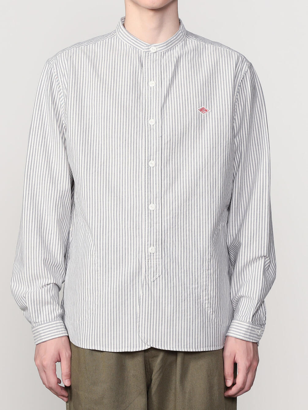 DANTON / 經典長袖無領襯衫