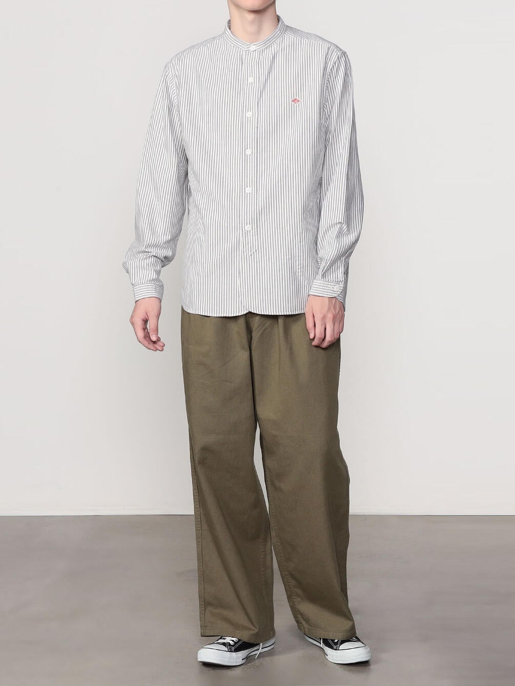 DANTON / 經典長袖無領襯衫