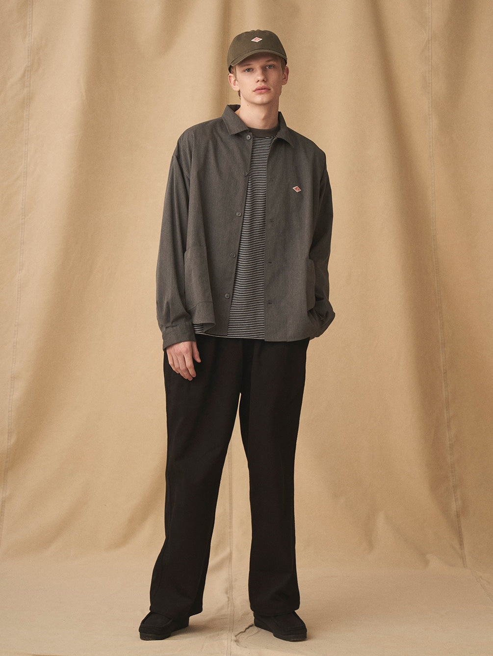 DANTON / 棉質斜紋6片式老帽