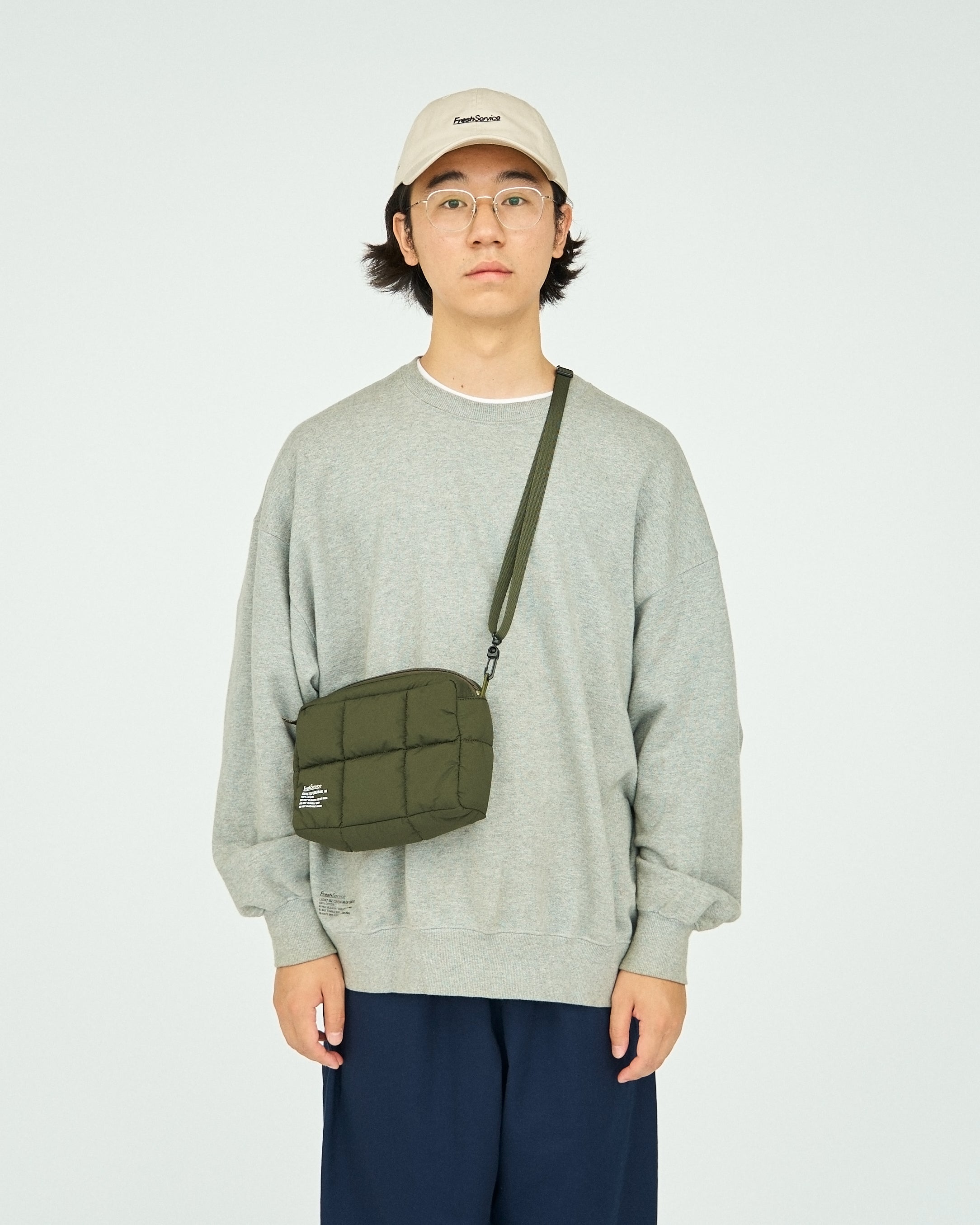 FreshService QUILTED CUBE BAG_M / 立體絎縫立方尼龍肩背包 (中)