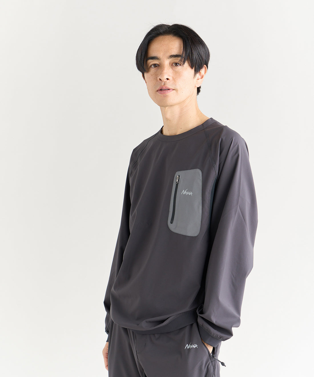 NANGA HYBRID FLEX L/S TOPS / 城市機能混合結構長袖T恤