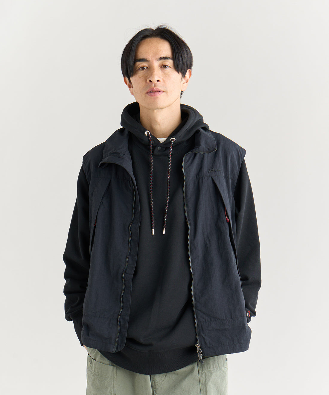 NANGA NYLON TUSSER TRACK VEST / 輕量防風 戶外機能背心