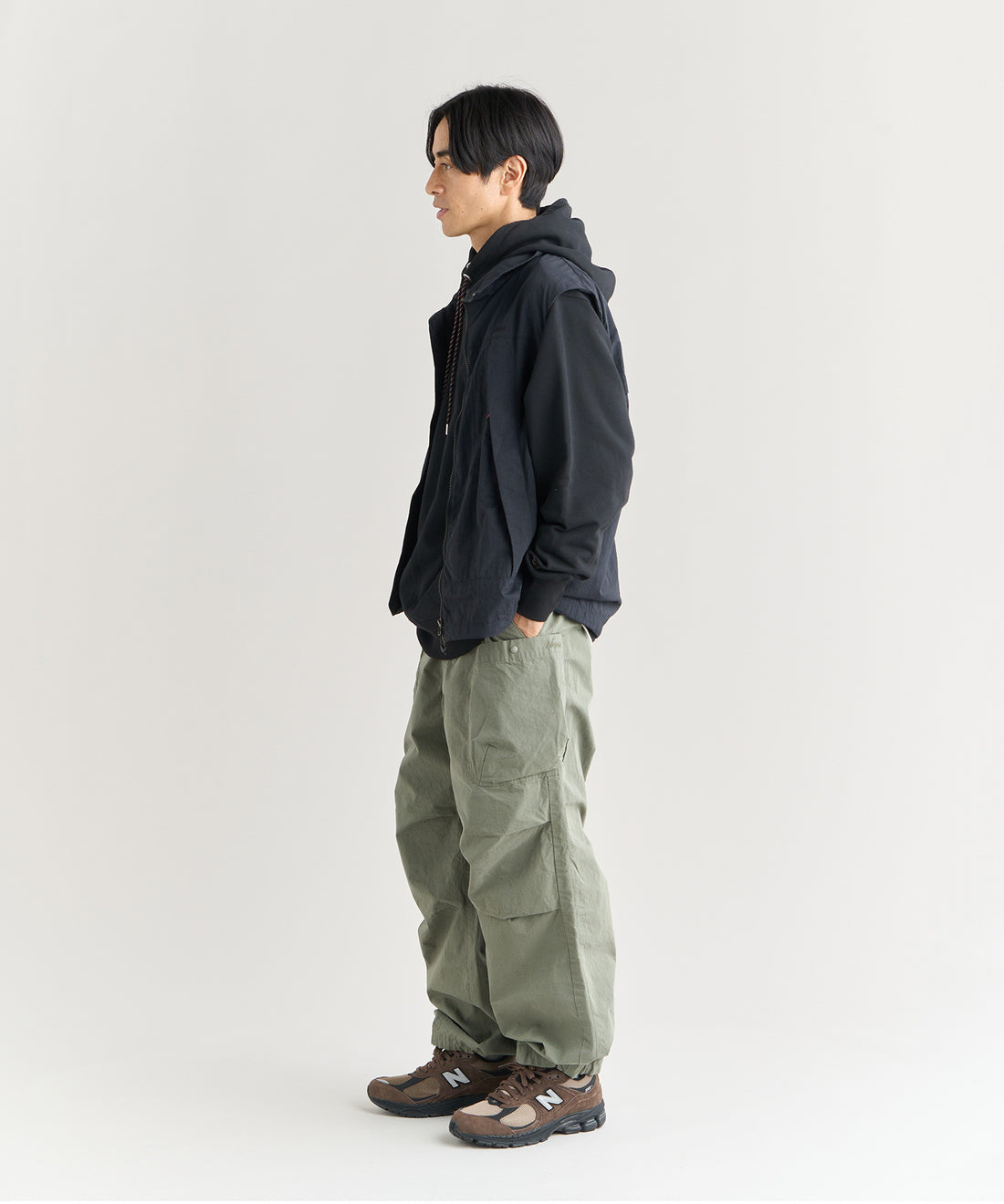 NANGA NYLON TUSSER TRACK VEST / 輕量防風 戶外機能背心