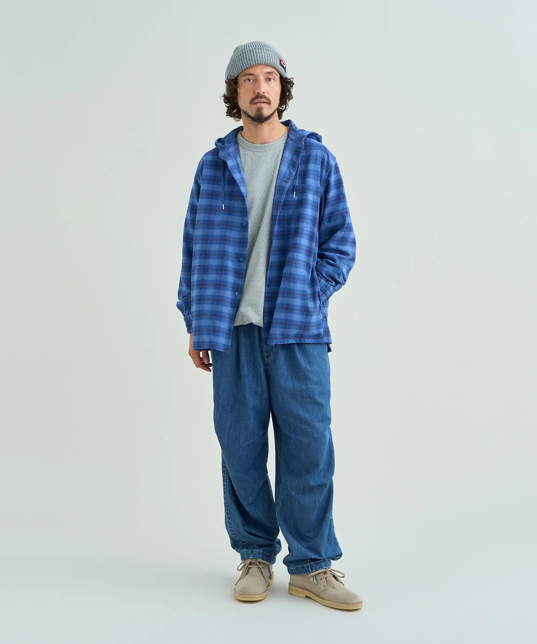 NANGA / GRID TARTAN FIELD HOOD SHIRT 格紋機能連帽野外襯衫