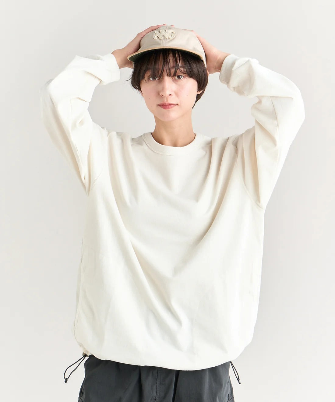 NANGA / ECO HYBRID OVERSIZED L/S TEE(MEN) 再生棉寬版口袋長袖T恤