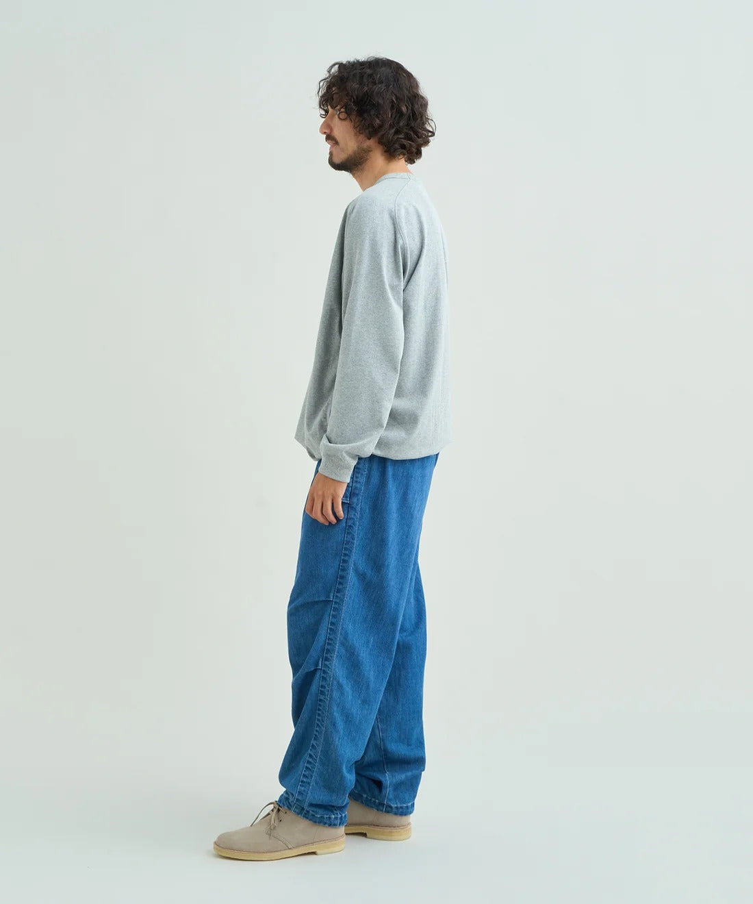 NANGA / ECO HYBRID OVERSIZED L/S TEE(MEN) 再生棉寬版口袋長袖T恤